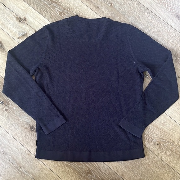 Ted Baker Nathe Navy Blue Textured Sweater - Picture 7 of 9